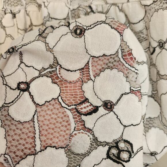 Lane Bryant White Eyelet‎ Lace Long Sleeve Blouse Size 22 - Picture 7 of 11